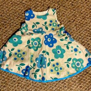 BABY GAP RETRO FLOWER CANVAS TWIRL DRESS 12-18-24 MONTHS HTF EUC